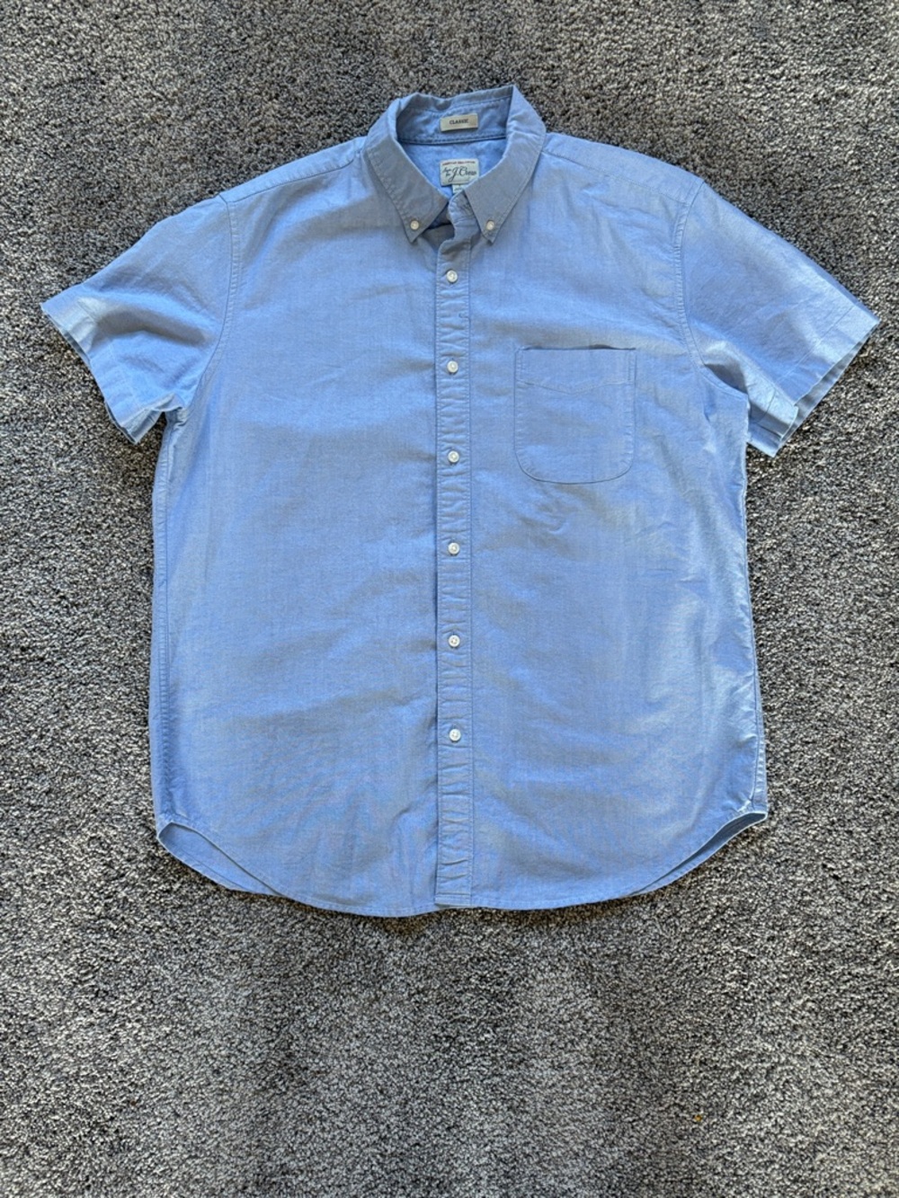 J. Crew Short-Sleeve Button-Down Shirt - Light Blue